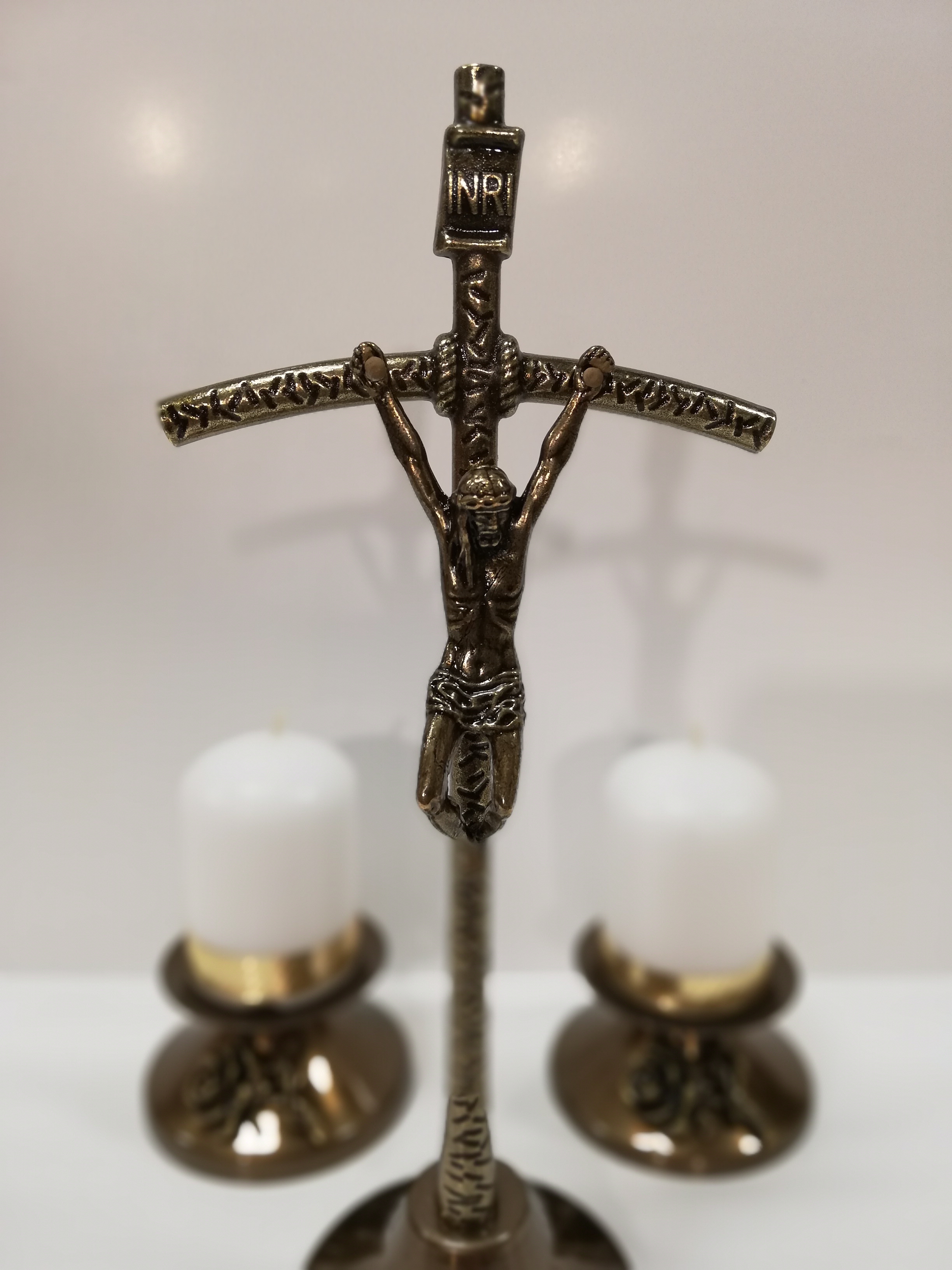 krzyż papieski,kolęda,świeczniki małe